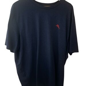 Tommy Bahama Deep Blue Cotton-Polyester Blend 3XL Men's Short‎ Sleeve Tee Shirt